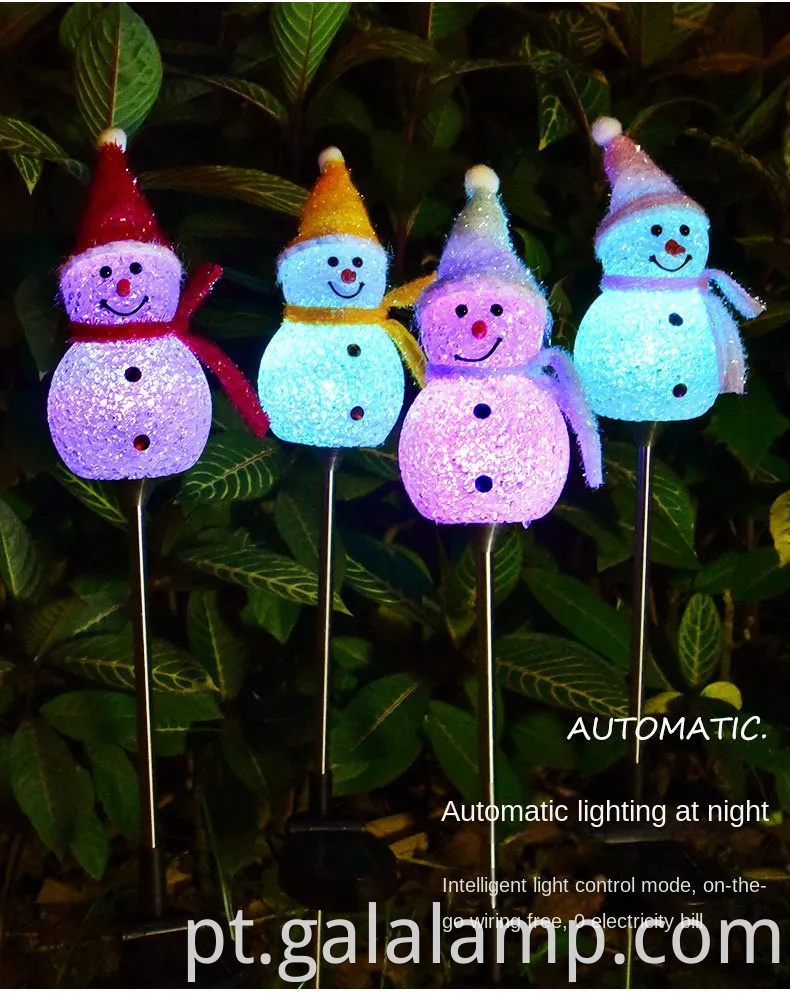 Iluminando luminárias de piso solar festivas para decoração ao ar livre